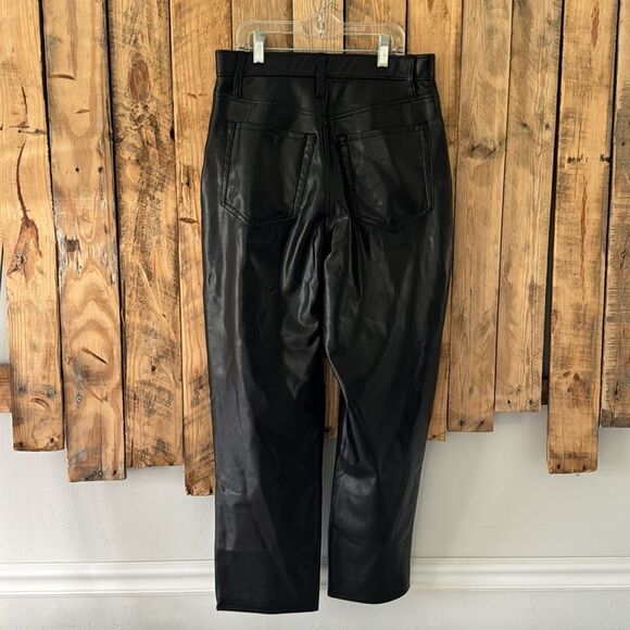 Abercrombie & Fitch Curve Love Vegan Leather Ankle‎ Straight Ultra High Rise 10 - Picture 5 of 16